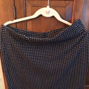 Faux wrap checked skirt